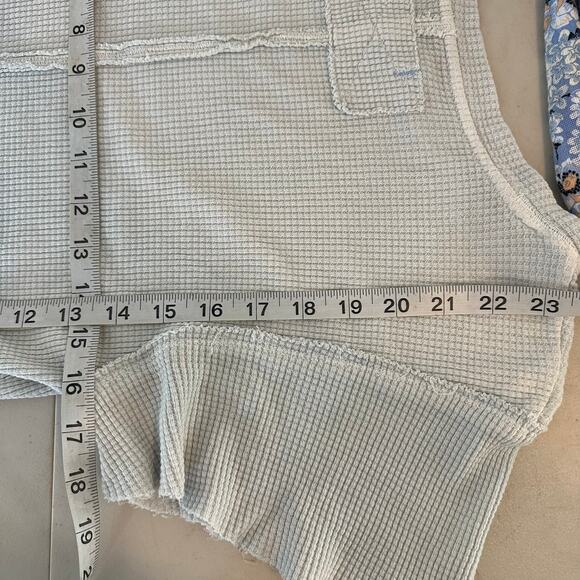 Free People We The Free waffle knit thermal t shirt womans Womans Large - Picture 12 of 12